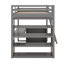 Full Size Loft Bed With Shelves And Desk-1061769945