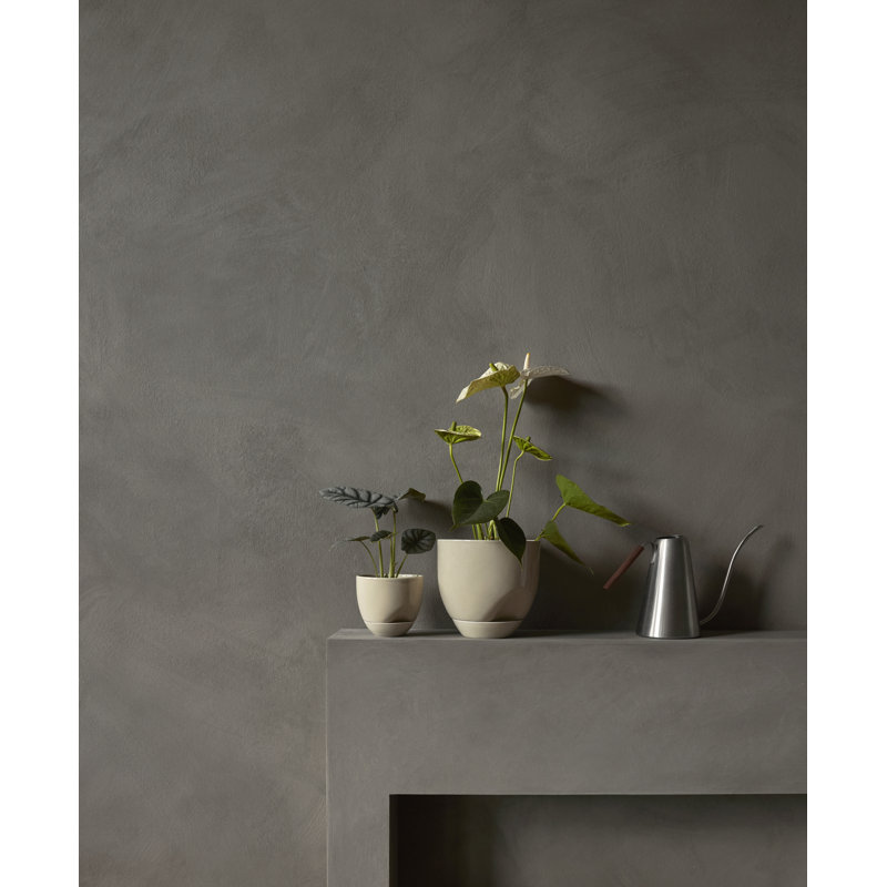 Meira Ceramic Planter, 7.8" H x 7.8" W x 7.8" D, Ashen