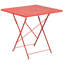 Ensemble de table de patio pliant intérieur / extérieur 28 po avec 4 chaises carrées Raiden-24678871