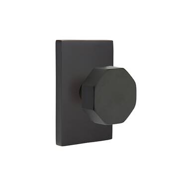 Double Dummy Octagon Knob with Modern Rectangular Rose