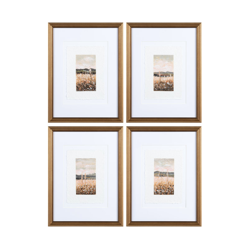 Meadows 4-Piece Transitional Landscape Framed Print Set