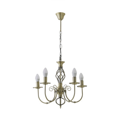 Basile 5 - Light Candle Style Chandelier