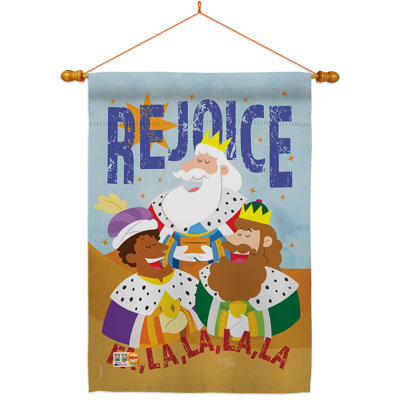 Ensemble de drapeaux en polyester 40 x 28 po Fa La Rejoice