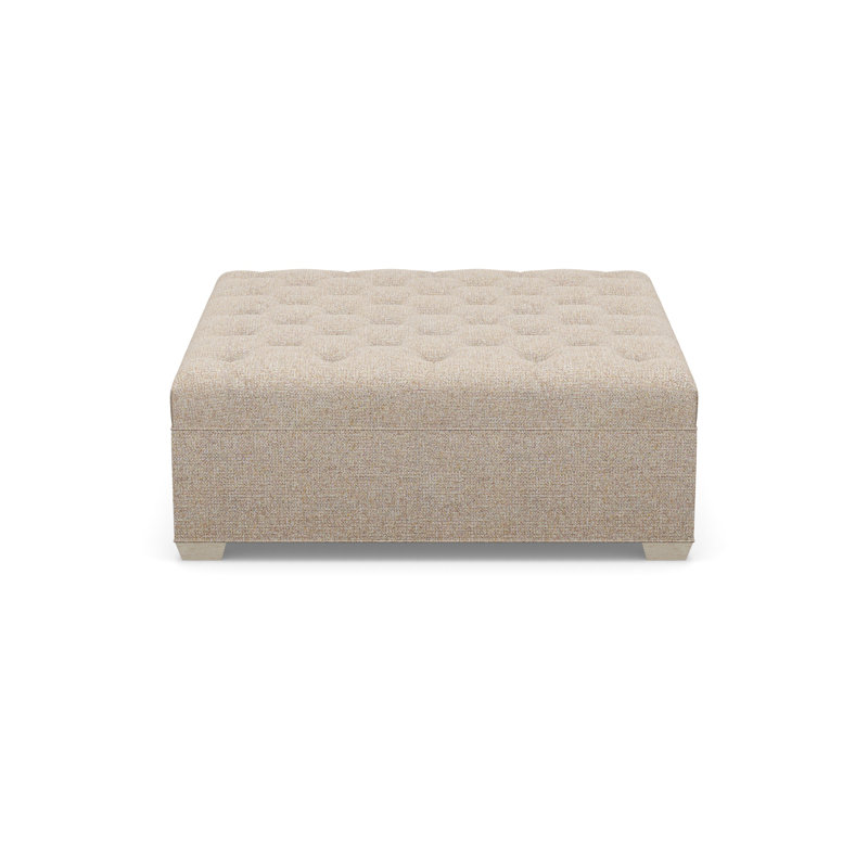 Square Tufted Ottoman, 5246-74, Sandstone