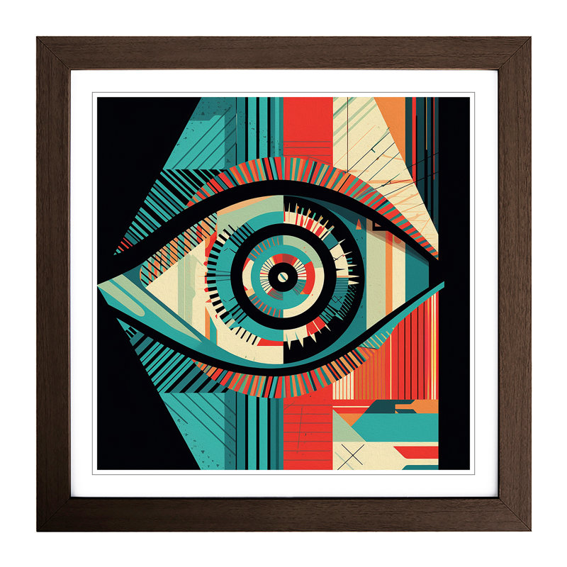 Single Picture Frame Print on Wood, Walnut