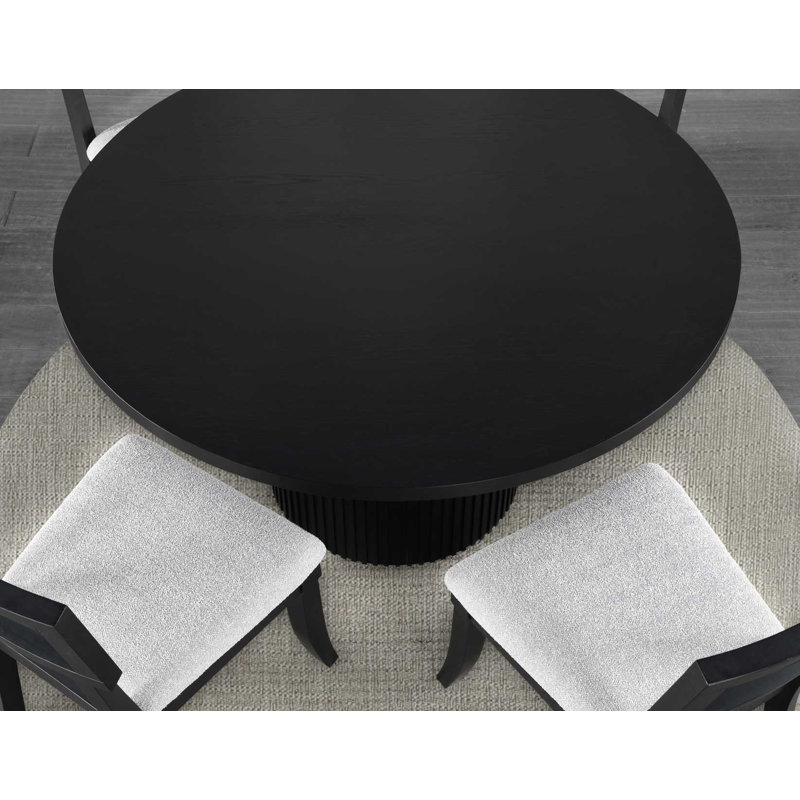 Colvin 52? Round Dining Table,, Black