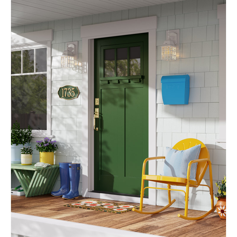 Sylvia Steel Wall Mounted Mailbox, Blue