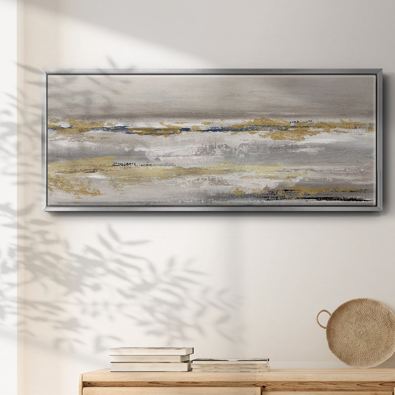 Toile encadrée, brouillard doré