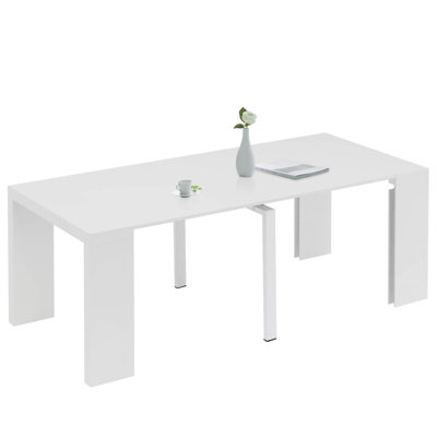 Table de salle à manger rectangulaire extensible L 79 po x l 35 po avec rallonge