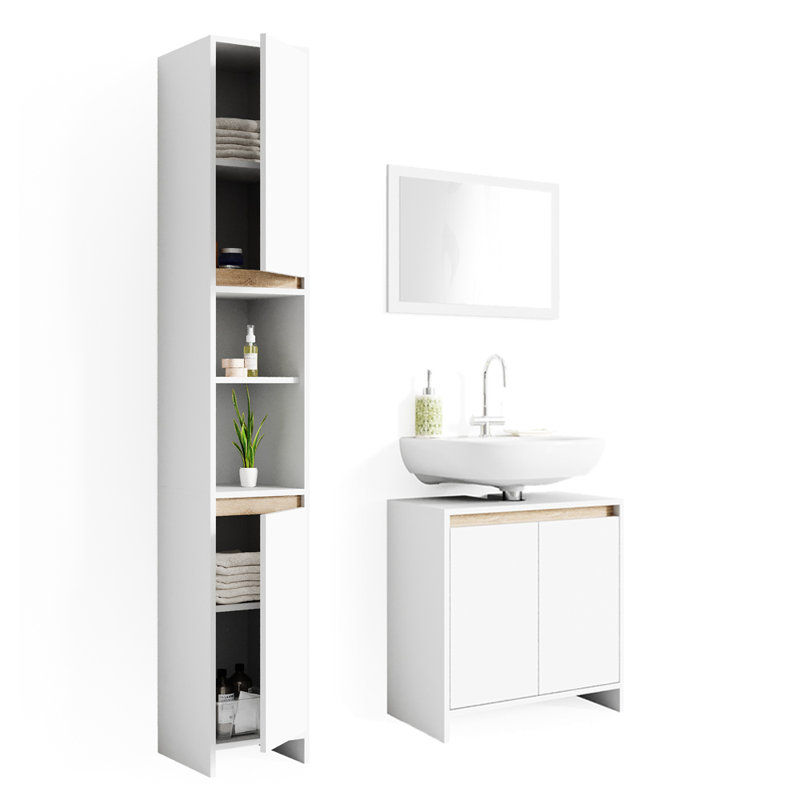 Barberton Freestanding and Wall Bathroom Storage Furniture Set