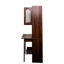 Armoire de bureau à domicile en noyer - Design dépliable avec tablette de rangement et tiroir en options multifonctionnelles