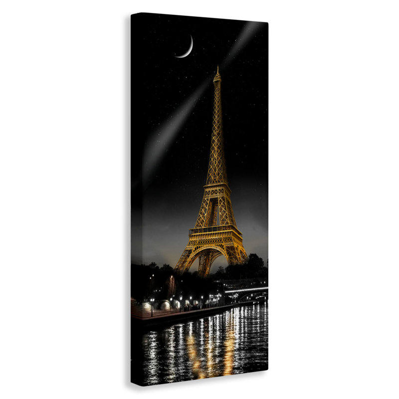 Tour parisienne avec toile en croissant de lune, design par CAD Designs, H 30 po x l 13 po