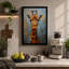 Gentle Giraffe Modern 1 Piece Wrapped Canvas Wall Art-136729086-136729088