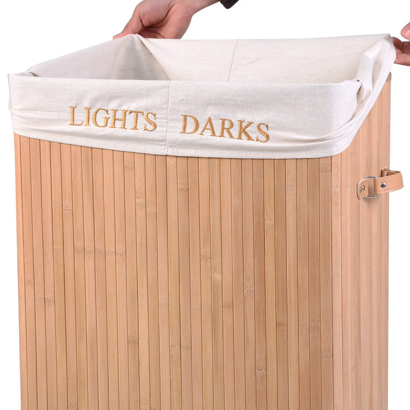 Bamboo Laundry Hamper, Ecru