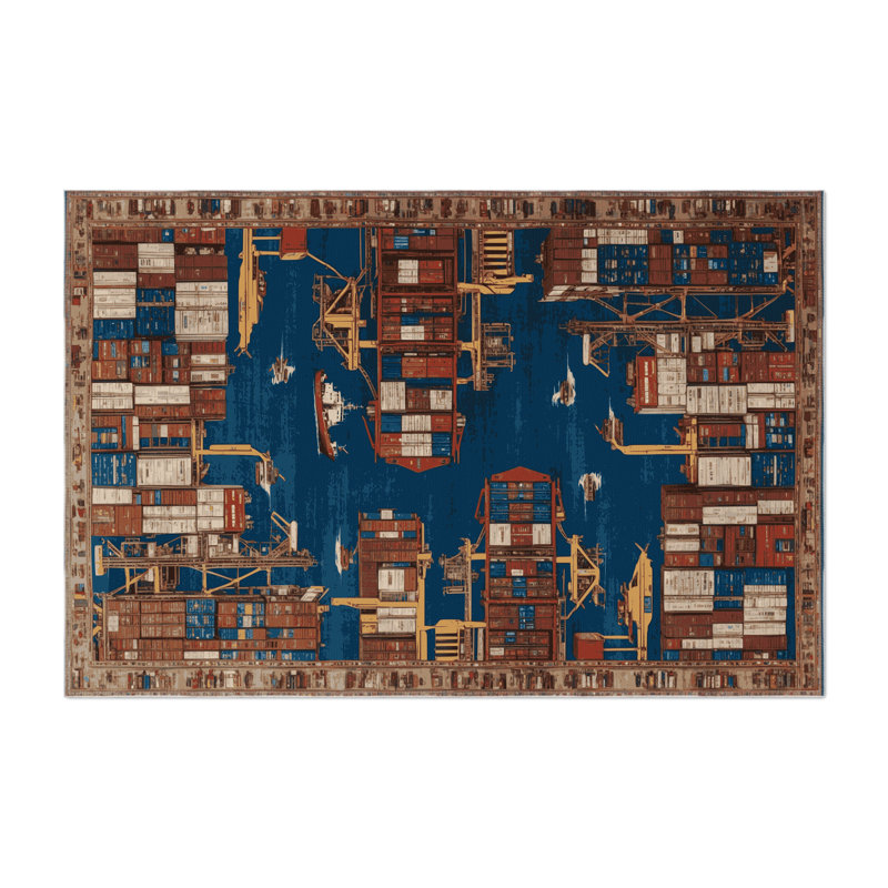 Tapis intérieur et extérieur gris Transport, Rectangulaire 8 pi x 10 pi