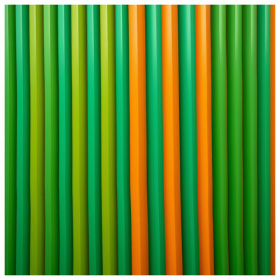 Rideaux de douche vert orange à rayures verticales très longs