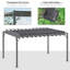 Outsunny 4 x 3(m) Outdoor Louvered Pergola with Adjustable Roof, Grey