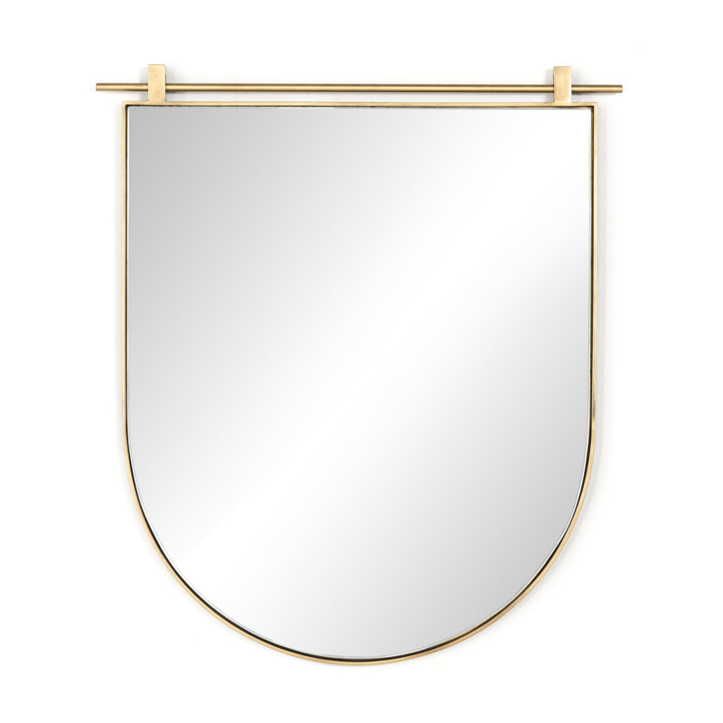 Chico Metal Wall Mirror, Antique Brass