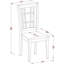 Ensemble de coin-repas 5 pièces comprenant une table en bois et 4 chaises en similicuir avec dossier à lattes - finition noire-490804297-490804298
