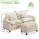Arale 86'' Wide Comfy Cloud Couch Sectional Loveseat Sofa with Ottoman
