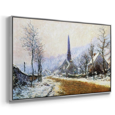 «Church At Jeufosse, Snowy Weather, 1893», reproduction d'art sur toile
