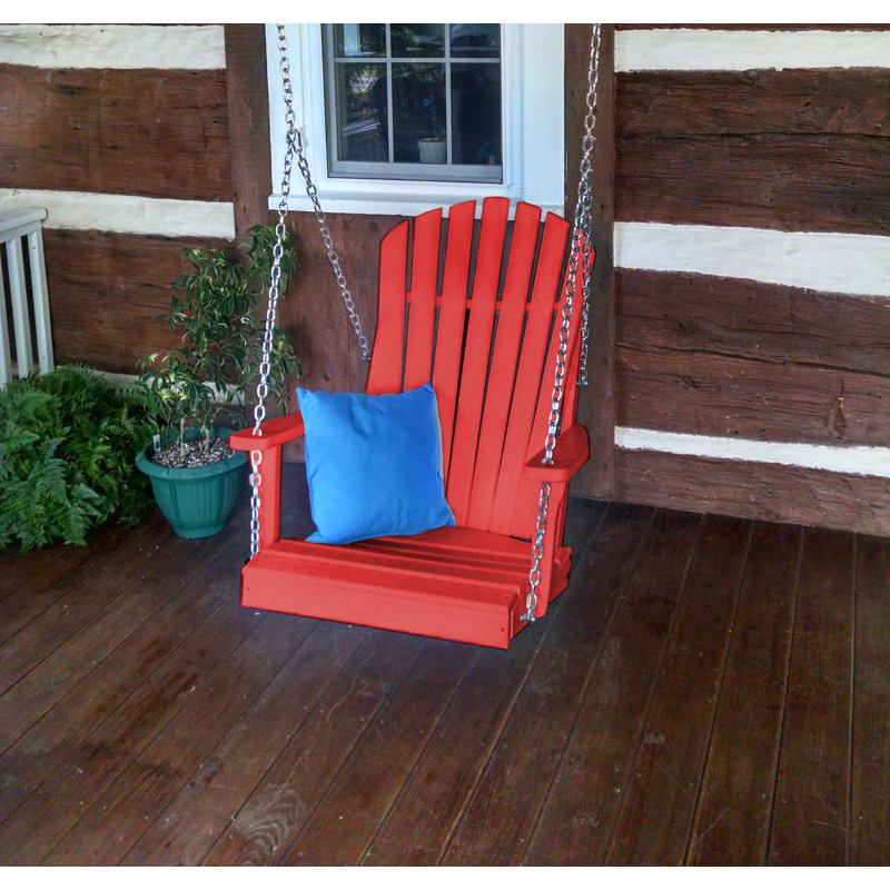 Balancelle en rotin Adirondack Ratto, Rouge vif