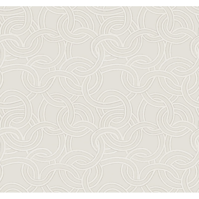 Papier peint géométrique non collé Seabrook Designs, Ivoire; crème