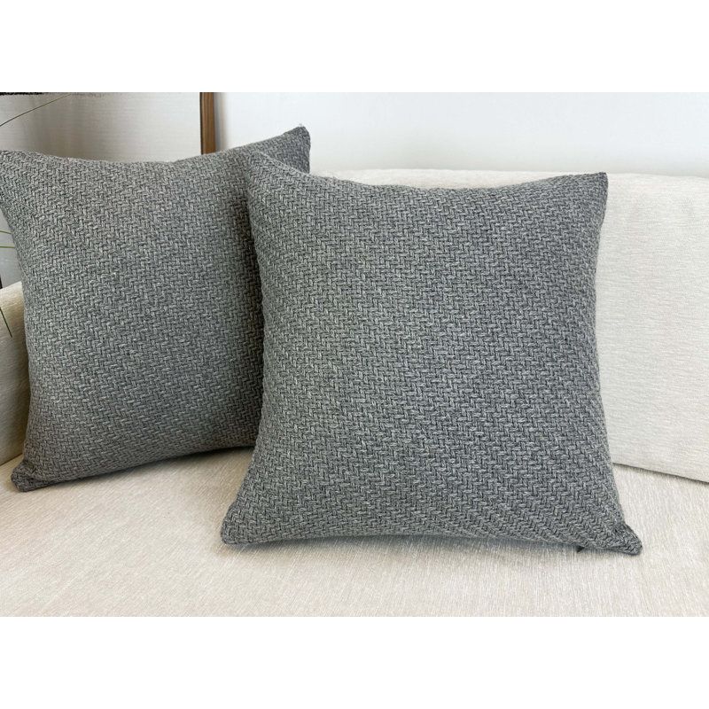 Coussin , Gris, 18 po x 18 po