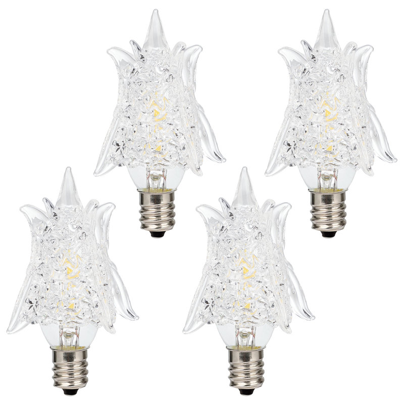 Westinghouse Lighting 0.6 Watt (7 Watt Equivalent) Clear Star Dimmable Filament LED Light Bulb, Candelabra Base, 4 Pack