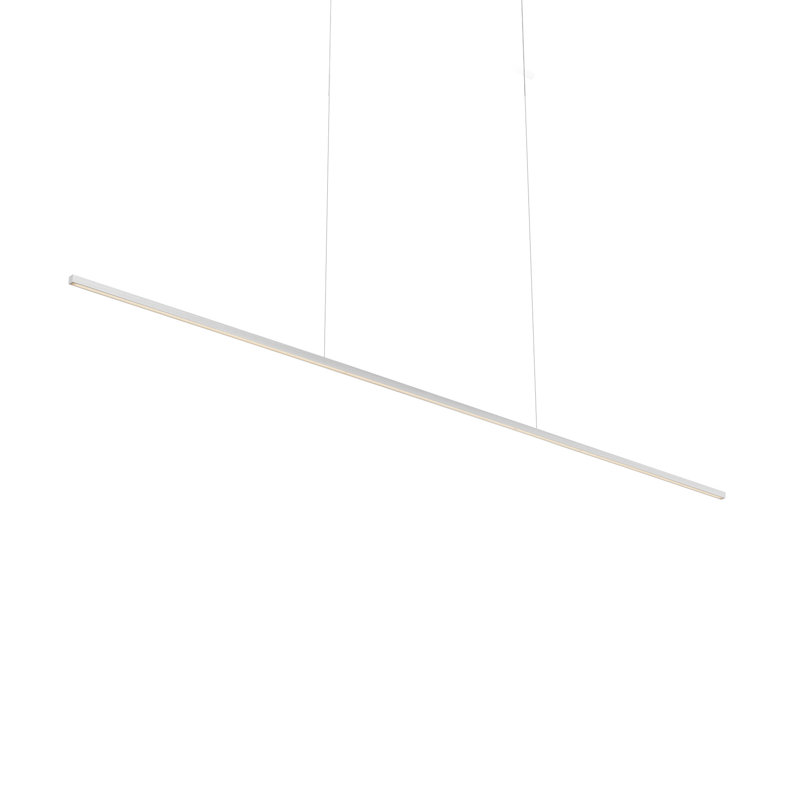 Vega 1 - Light LED Kitchen Island Pendant, Brushed Nickel, 122.5" H x 60" W x 1.5" D