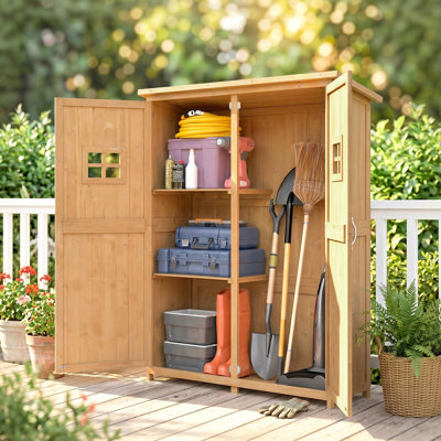 127.5L x 50W x 164H cm Wooden Tool Shed