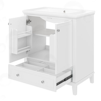 Lasne 30'' Single Bathroom Vanity with Ceramic Top