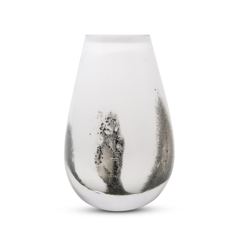 Vase 6,5 "H, H 6,5 po x l 4,75 po x P 2,25 po, Argent