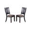 Chaises d'appoint rembourrées en tissu noir foncé (ensemble de 2)