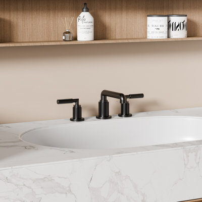 Widespread 2-handle Bathroom Faucet with Drain Assembly