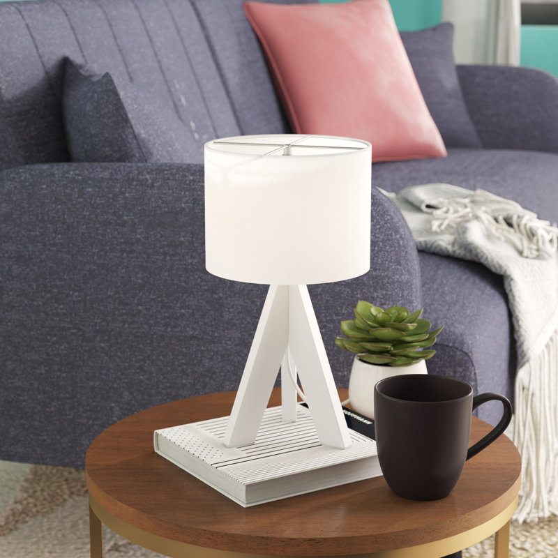 Lampe de table à trépied 12 ", Blanc
