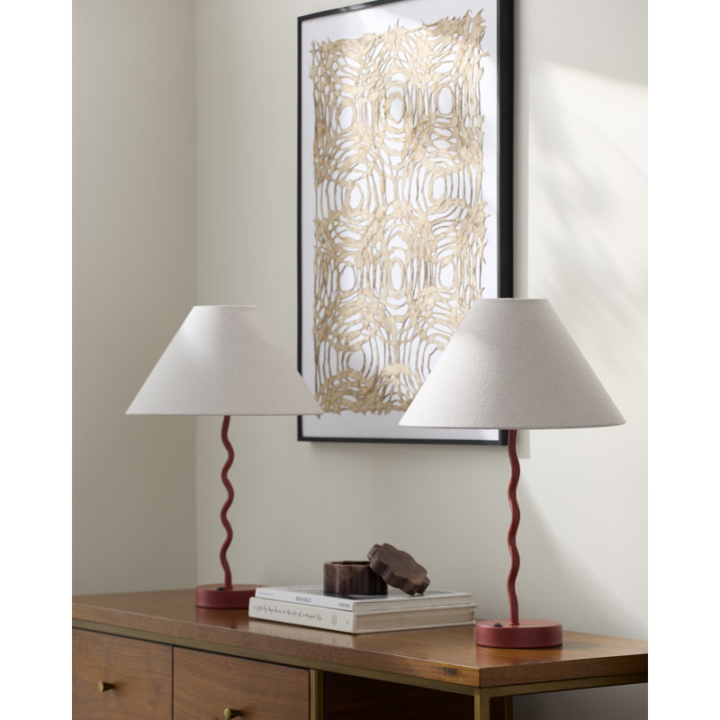 Ensemble de lampe de table Pruter, Rouge
