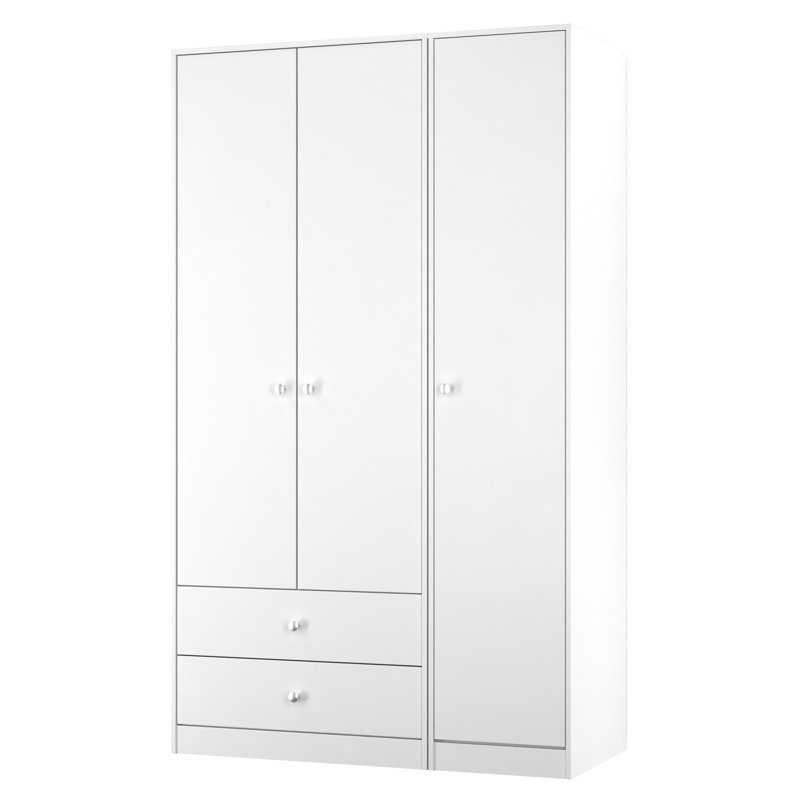 Bhargavi Manufactured Wood Wardrobe, White Matt