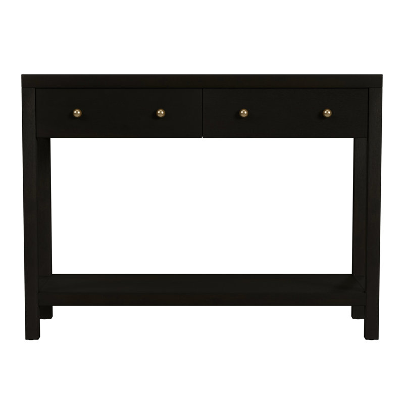 Nora 2 Drawer Console Table, Antique Coffee