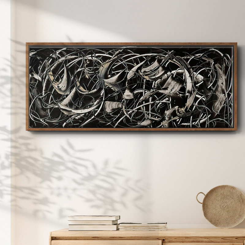 Mouvement linéaire II - toile encadrée, 20" H x 50" W