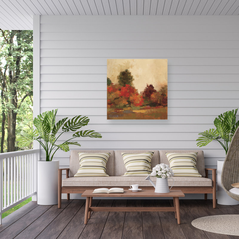 Toile d'extérieur Silvia Vassileva «Fall Forest III», H 14 po x l 14 po x P 1,5 po