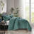 Pointehaven Mineral Blue Velvet Oversized Diamond Quilt Set, Twin/Twin Extra Long-117339330-117339332