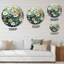Horloge murale verte et bleue Tranquil Oasis II - Abstract Botanicals-93397583