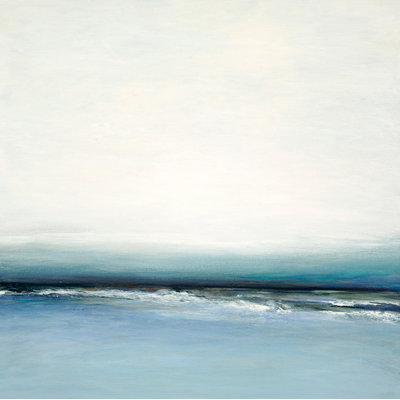 «Blue Shore», peinture sur toile tendue