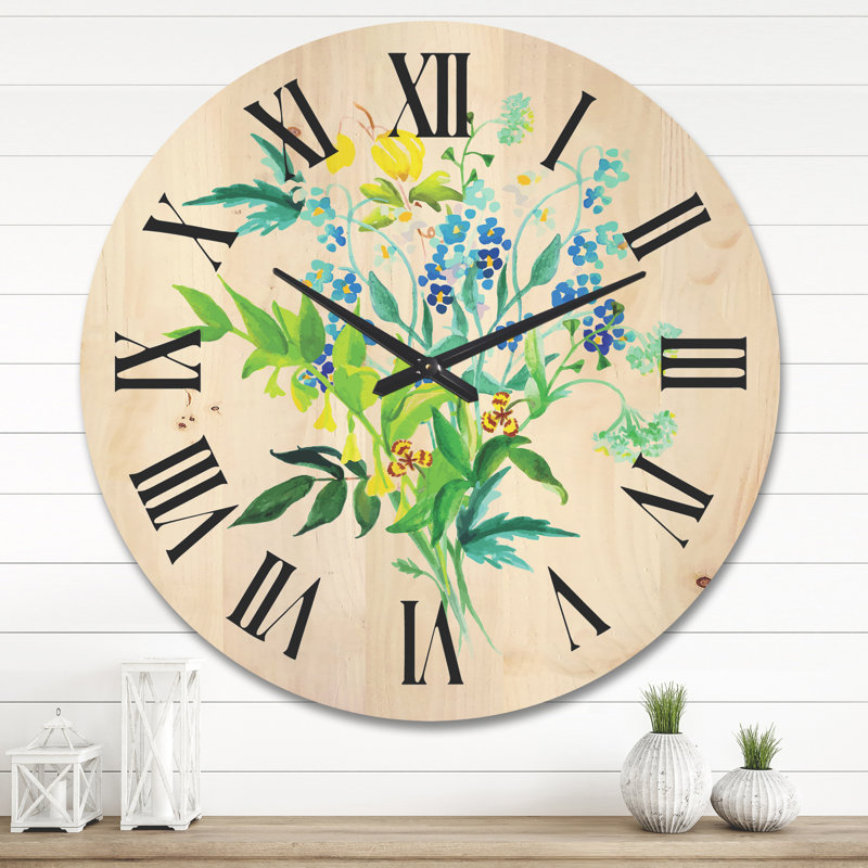 Horloge murale Meadow Flowers, Grand