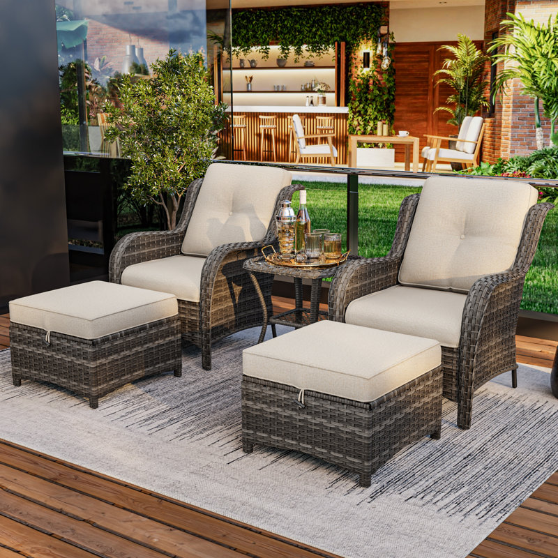 Ensemble de conversation avec coussins 5 pièces Arakawa, Beige