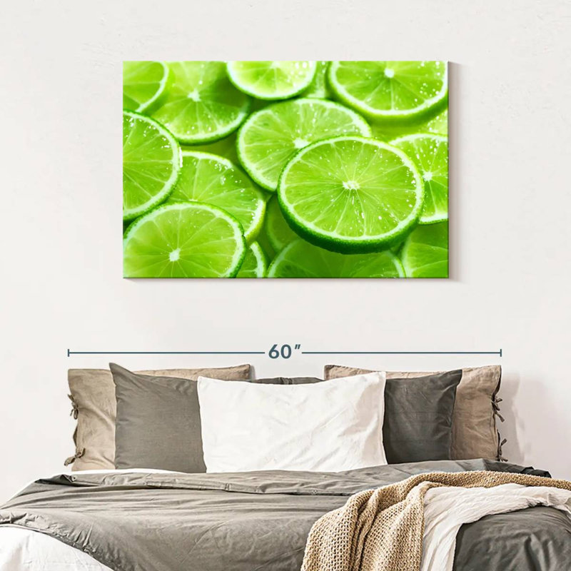 Yarlin Lime Slices, 30" H x 45" W