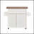Techni Home Deluxe Mobile Kitchen Island Cart with Water Resistant Top, Spacious Storage, and Convenient Towel & Spice Racks