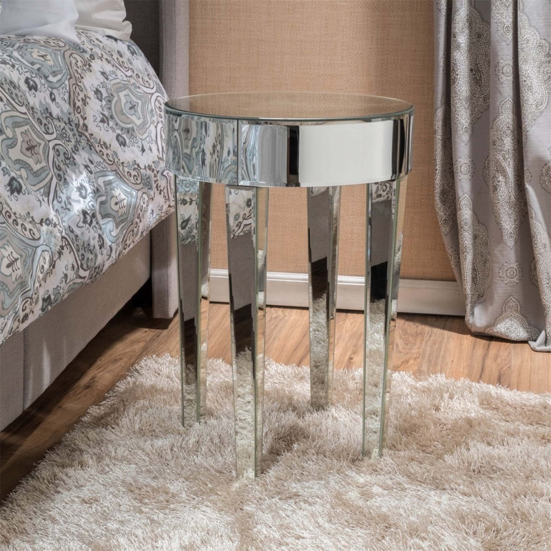 Gomidas Mirrored Glass Top End Table