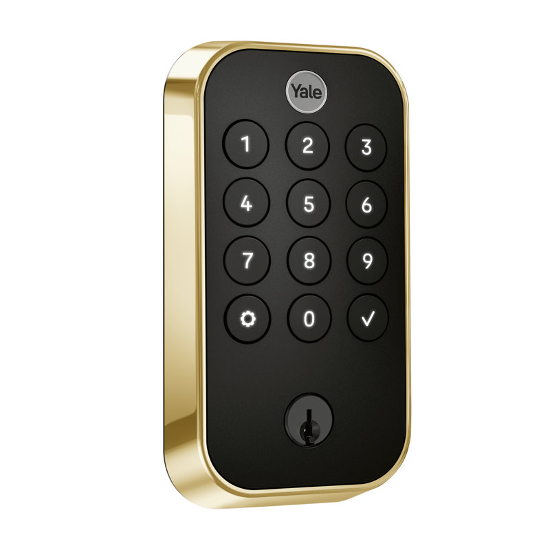 Verrou intelligent à 2 touches avec lecteur d'empreintes digitales et Bluetooth Yale Assure Lock, Bronze frotté à l'huile